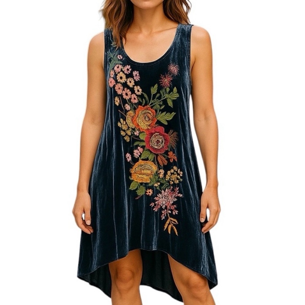 Johnny Was Michelle Velvet tunic dress. New with tags.